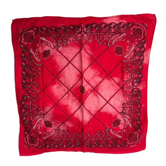 Harley-Davidson Other - Harley Davidson Bandana Red Tie Dye Eagle Bar & Shield 100% Cotton Biker Scarf